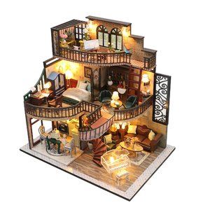 DIY Miniatures Dream Building Pavilion Mini DIY Toy Miniature House Ship Fast
